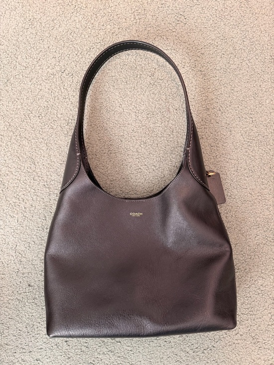 Coach Handbags - Coach Brooklyn 28 Black Leather Shoulder Bag